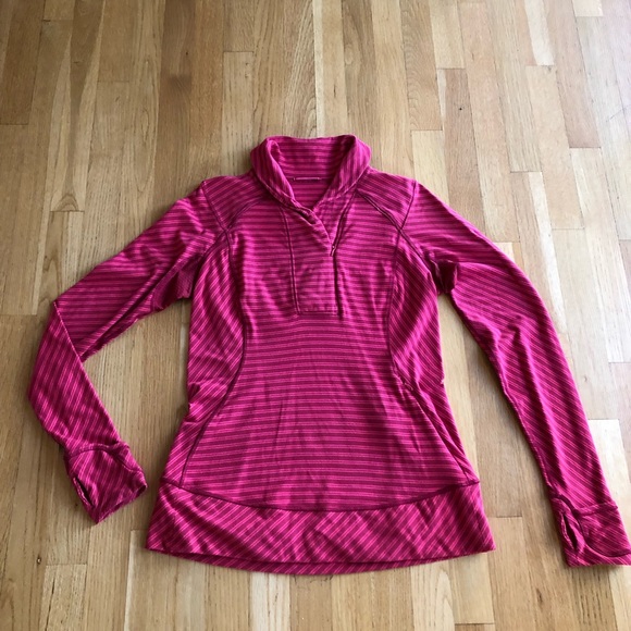 Lululemon Red & Pink 1/2 Zip - Picture 3 of 3